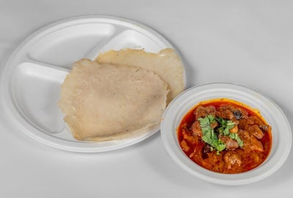 Kallappam with Beef Curry
