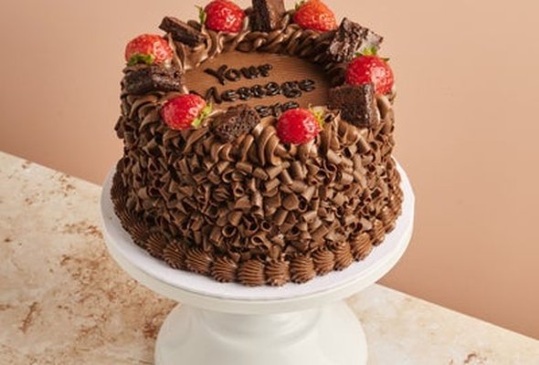 8" Choco-Berry Brownie Bliss Cake