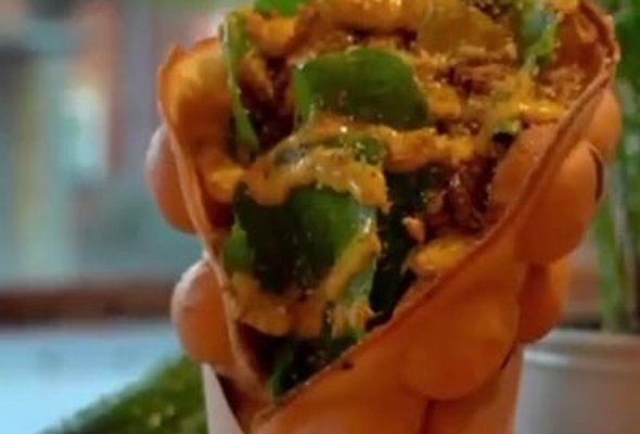 Meatball sub protein bubble waffle