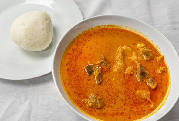 Omo Tuo & Peanut Soup -Fish
