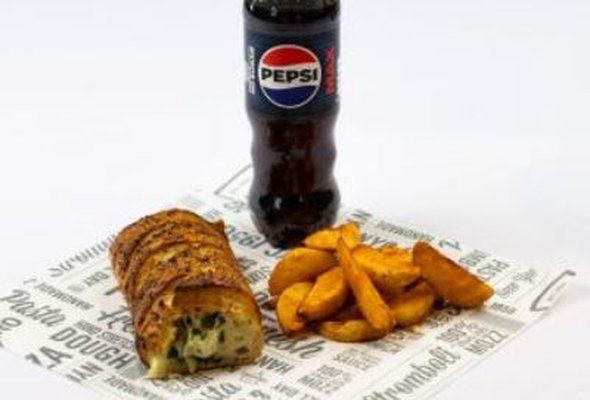 Any Stromboli + Wedges with Dip + Drink