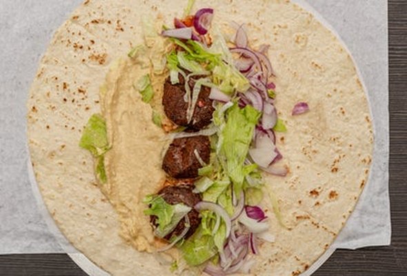 Falafel and Hummus Wrap