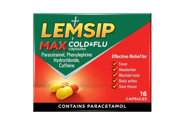 Lemsip Max Cold & Flu 16 Capsules