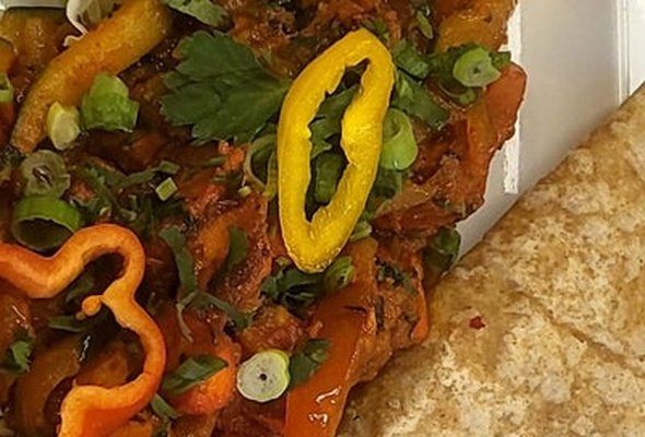 Vegan Chicken Chatt Puri