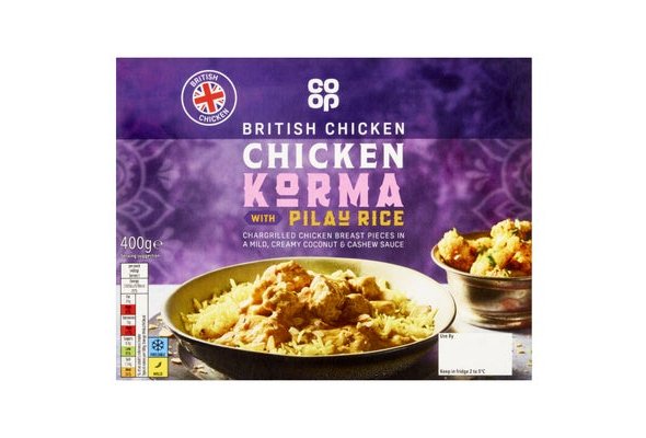 Co-op British Chicken Korma with Pilau Rice 400g