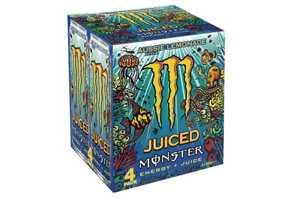 Monster Energy Drink Aussie Style Lemonade 4 x 500ml