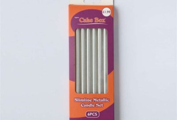 6 Pieces Silver Candles CA012
