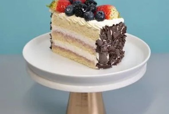 Summer Fruit Cake Slice