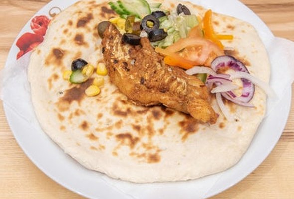 Grilled Masala Fish in Naan